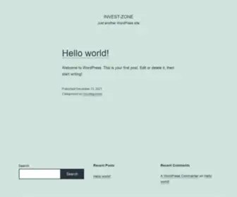 Invest-Zone.club(Just another WordPress site) Screenshot