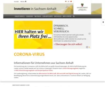 Investieren-IN-Sachsen-Anhalt.de(Land Sachsen) Screenshot