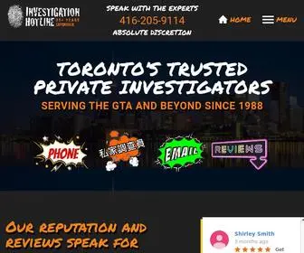 Investigationhotline.org(Private Investigator Toronto) Screenshot