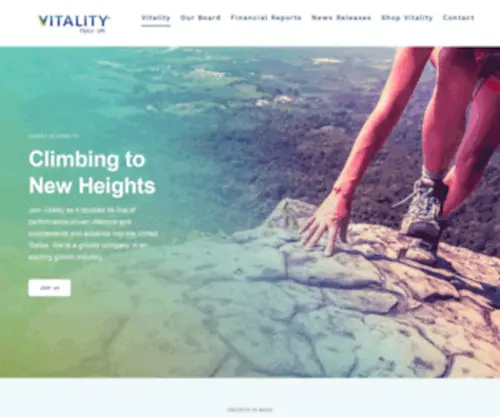 Investinvitality.com(Invest in Vitality) Screenshot