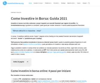 Investireinborsa.org(Investire in Borsa) Screenshot