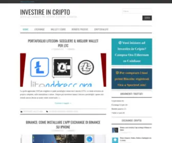 Investireincripto.com(Investire in Cripto) Screenshot