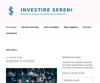 Investiresereni.com(Risparmio, finanza personale ed investimenti) Screenshot