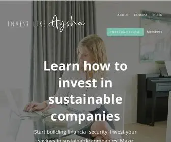 Investlikeaysha.com(Invest Like Aysha) Screenshot