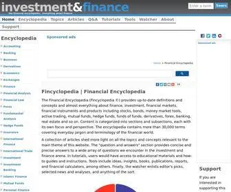Investment-AND-Finance.net(Financial Encyclopedia) Screenshot