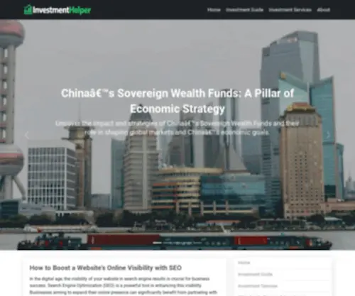 Investmenthelper.org(Online investment guide) Screenshot