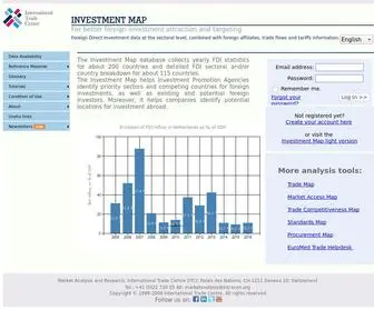 Investmentmap.org(Foreign investment) Screenshot