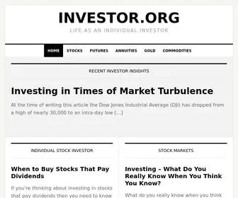Investor.org(Life as an Individual Investor) Screenshot