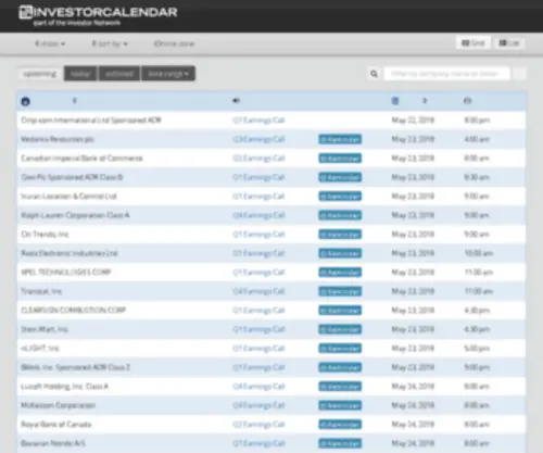 Investorcalendar.com(InvestorNetwork) Screenshot