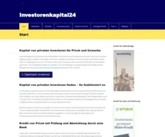 Investorenkapital24.de(Kapital von privaten Investoren finden) Screenshot