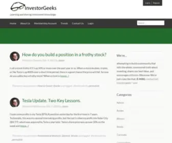 Investorgeeks.com(Learning and sharing investment knowledge) Screenshot