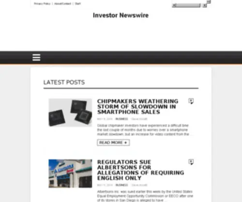 Investornewswire.com(American Banking and Market News) Screenshot