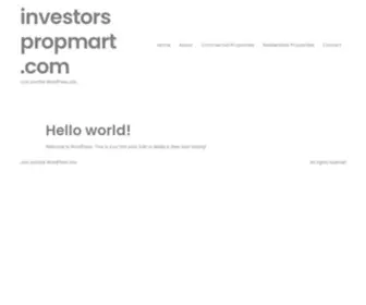 Investorspropmart.com(Just another WordPress site) Screenshot