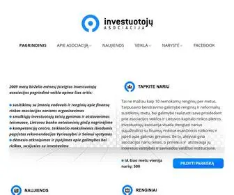 Investuotoju.lt(Investuotoju asociacija) Screenshot