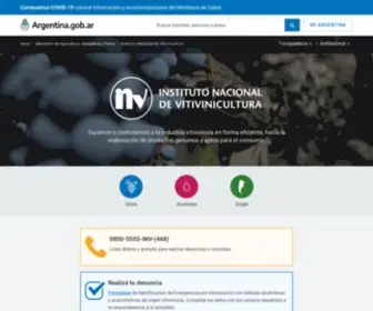 INV.gov.ar(Instituto Nacional de Vitivinicultura) Screenshot