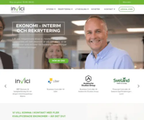 Invici.se(Specialister på rekrytering och interim inom ekonomi) Screenshot