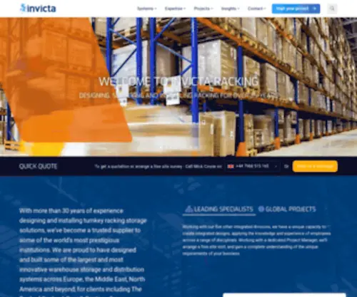 Invictaracking.co.uk(Invicta Racking) Screenshot