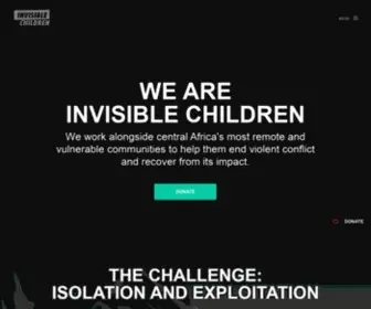 Invisiblechildren.com(Invisible Children) Screenshot