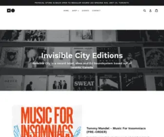 Invisiblecityeditions.com(Invisible City) Screenshot
