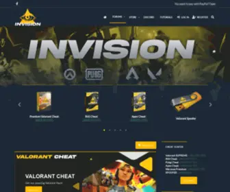 Invisioncheats.com(Valorant Hacks & Warzone Cheats and more) Screenshot