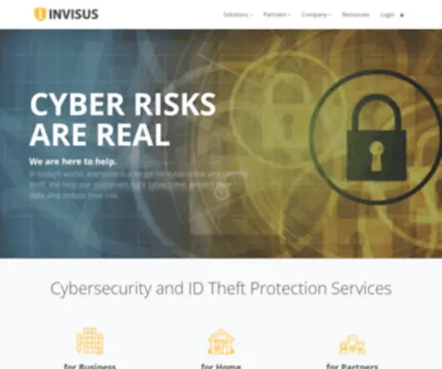 Invisus.com(Cybersecurity and ID Theft Protection Services) Screenshot