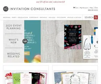 Invitationconsultants.com(Stationery and holiday cards) Screenshot