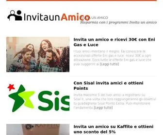 Invitaunamico.org(Risparmia con i programmi Invita un amico) Screenshot