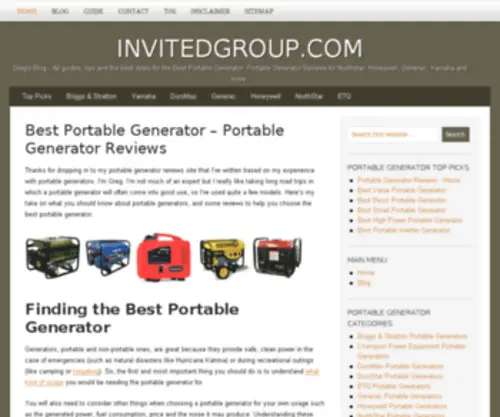 Invitedgroup.com(Best Portable Generator) Screenshot