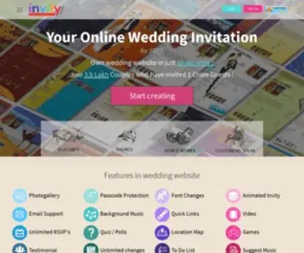 Invity.com(Free Wedding Website) Screenshot