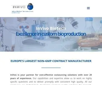 Invivo.de(Excellence in custom bioproduction) Screenshot