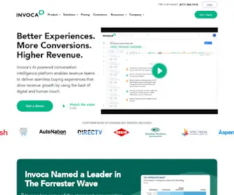 Invoca.com(Invoca is an AI) Screenshot