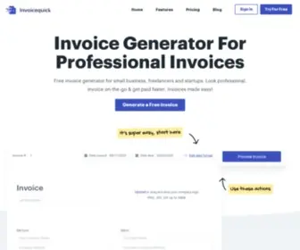 Invoicequick.com(Free Invoice Generator) Screenshot