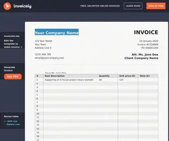 Invoiceto.me(Free invoice generator) Screenshot