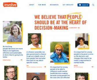Involve.org.uk(People at the heart of decision) Screenshot