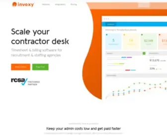 Invoxy.com(Billing and timesheet software for staffing agencies. Invoxy) Screenshot