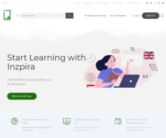 Inzpira.net(Online IELTS & Language Training Academy) Screenshot