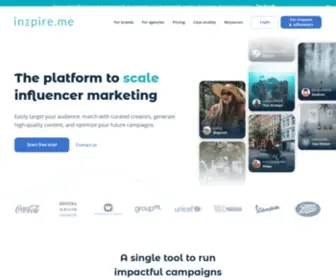 Inzpire.me(The influencer marketing platform built for scale) Screenshot