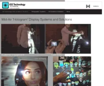 IO2Technology.com(Mid-Air Hologram Solutions) Screenshot