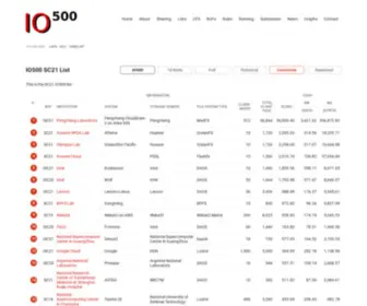 IO500.org(IO500 List) Screenshot