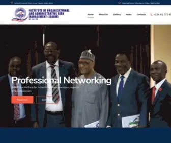 Ioarm.org.ng(The Institute of Organisational and Administrative Risk Management) Screenshot