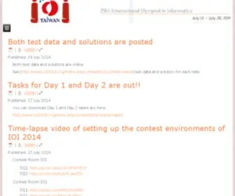 Ioi2014.org(IOI 2014 in Taiwan) Screenshot