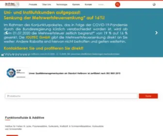 Iolitec.de(Ionic liquid technologies) Screenshot