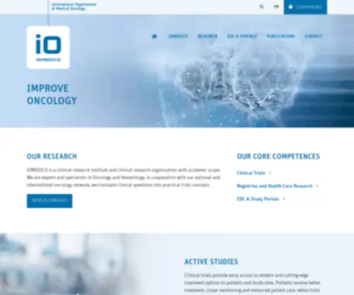Iomedico.com(Gemeinsam forschen gegen Krebs) Screenshot