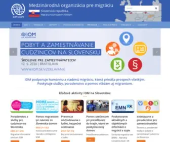 Iom.sk(Medzinárodná organizácia pre migráciu (IOM)) Screenshot