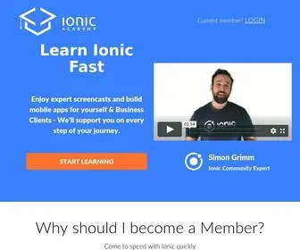 Ionicacademy.com(The Ionic Academy) Screenshot