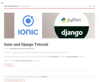 Ionicanddjangotutorial.com(Build a mobile application with Ionic 4 and Django) Screenshot