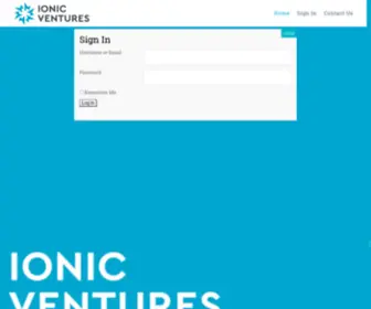 IonicVentures.com(IONIC VENTURES) Screenshot