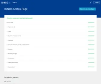 Ionos-Status.fr(Ionos.fr Status) Screenshot