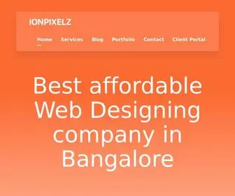 Ionpixelz.com(Web Solutions Bangalore (Web Development &amp; Digital Marketing Agency)) Screenshot