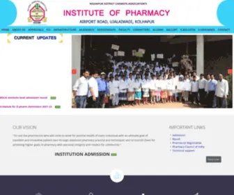 Iopkolhapur.in(Institute of Pharmacy) Screenshot